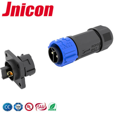 IP67 Waterproof o conector de alimentação do Pin Push Lock da tomada e do soquete M25 2