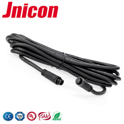Pin moldado M12 do conector 2 da baixa tensão IP67 do conector de cabo 300V