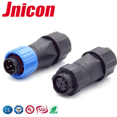 M16 IP68 10A Conectores circulares de plástico de 5 pines para máquinas de codificação de produtos