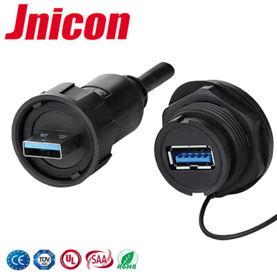 Conector USB circular à prova d'água.