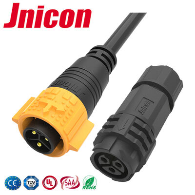 Conector Macho Fêmea IP68 de 3 Pinos 20A ODM Push Lock Power 12AWG Máx.