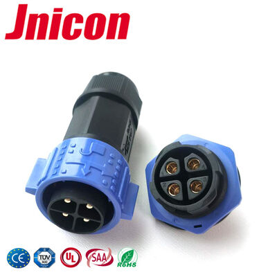Conector de Alimentação de Bloqueio Rápido Plástico PA66 M25 500V Tipos de Conector Fio para Placa