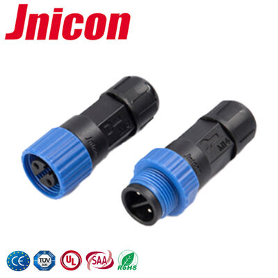 Travamento de parafuso masculino impermeável do conector fêmea IP68 do Pin M15 2 para luzes de rua