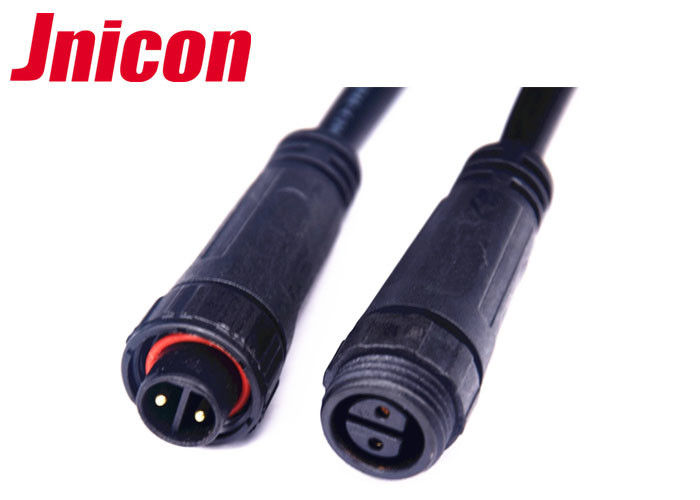 conector de Pin de 250V 10A IP68 2 fora da tomada fêmea masculina de nylon da iluminação do diodo emissor de luz