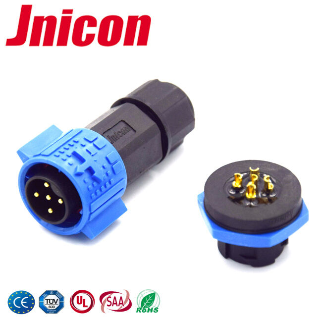 fio impermeável do conector do Pin de 5A IP67 M19 5 para embarcar conectores de alimentação IP67 circulares