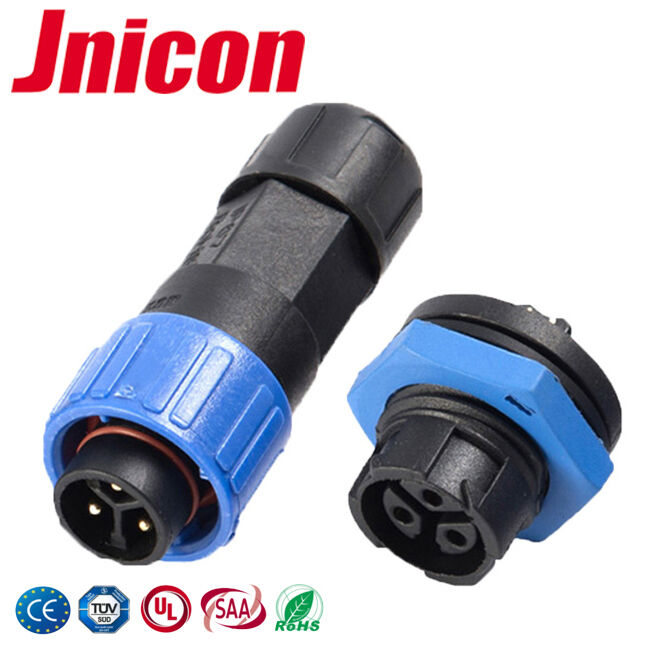 PA66 10A Conectores de fio de baixa tensão à prova d'água M16 Conector de aviação auto-bloqueável
