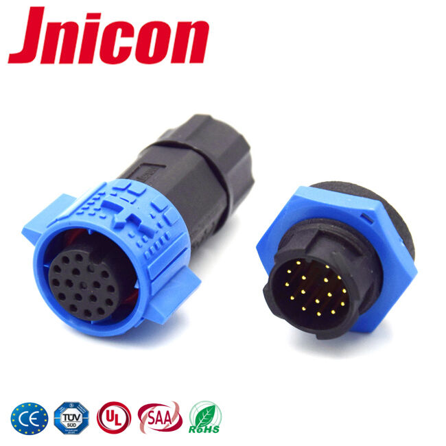 5A IP67 Conector de cabo à prova d'água de 12 pines para exterior M19