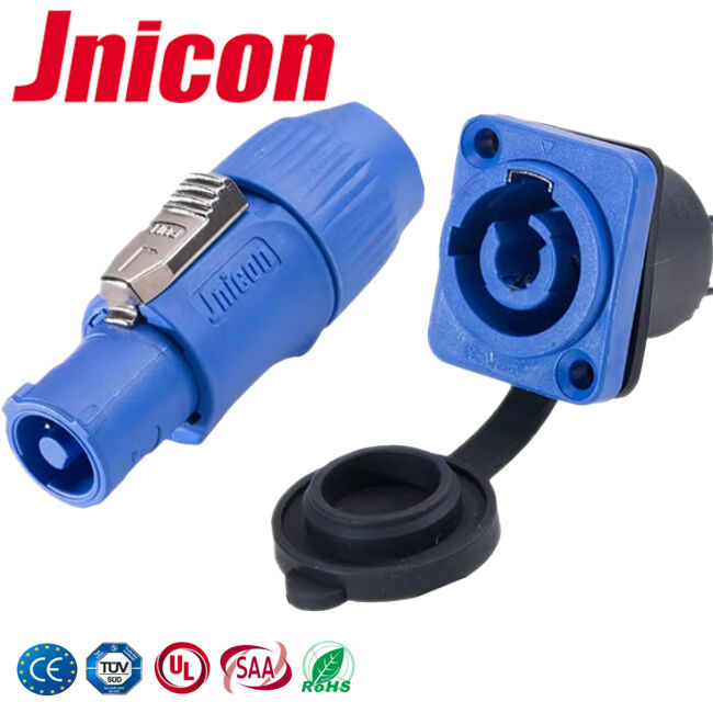 20A plugue e soquete de plástico IP65, conector de fácil montagem resistente à corrosão de alto desempenho