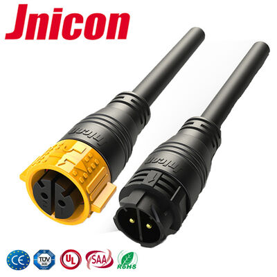2 pin M25 50A PPA Pin Power Connector Push Locking Conector de cabo à prova d'água
