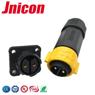 M25 Conector circular montado em painel 40A Conector de energia à prova d'água 2 pinos