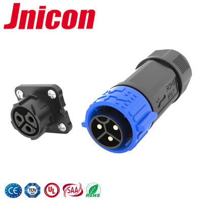 M25 Certificação UL obtida Conector de montagem de painel de 3 pines IP67 Conector à prova d'água exterior