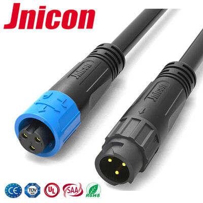 M12 300V LED 3 pinos à prova d'água Conector Cabo de travamento externo Conector IP67