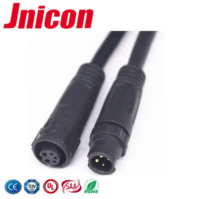 PA66 M12 2+3 Pin Conectores de fios à prova d'água externos Conectores de iluminação de sinal de energia