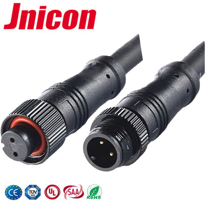 10A M12 Conectores elétricos à prova d'água 300 V Conectores de cabo de alimentação de núcleo LED