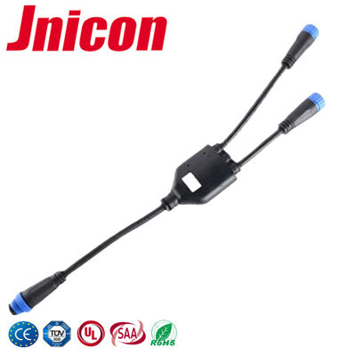 Conector de filamento de fio 10A Y-branch 20~16AWG Conector de duas vias à prova d'água