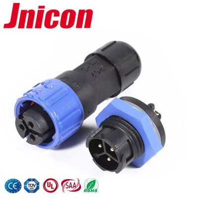 Conector de Fio para Placa PA66 300V 3 Pinos M16 10A Conector de Alimentação à Prova d'Água