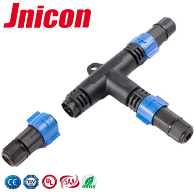 M19 IP67 Conectores Solares Tipo T Conector impermeável de alta tensão de 500 V