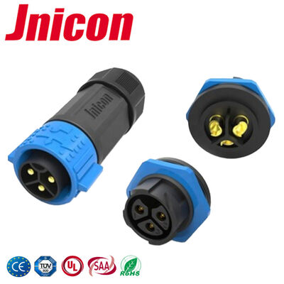 50A Conector elétrico de parede impermeável de 3 pinos circular de plástico para eletrônicos externos