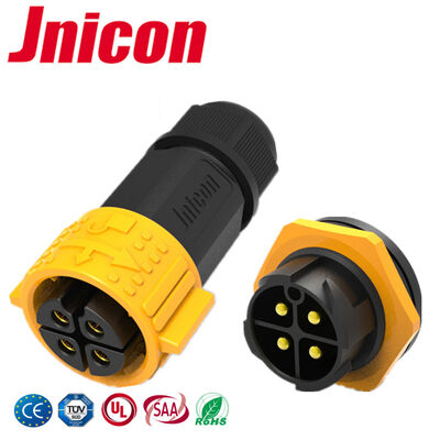 M25 50A Conector de energia circular à prova d'água de 4 pinos