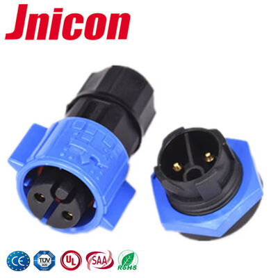 Conector de Fio para Placa IP67 de 2 pinos, Conector de Alimentação à Prova d'Água 300V para Eletrônicos Externos
