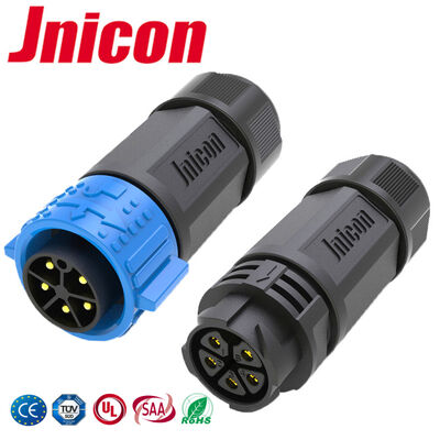 Conector impermeável redondo revestido de ouro M25 5 pin Quick Lock DC Power Connector