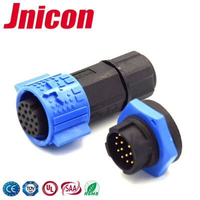 300V M19 16 Pin Waterproof Plug And Socket Connector CE Obtenha Conector de Dados Industriais