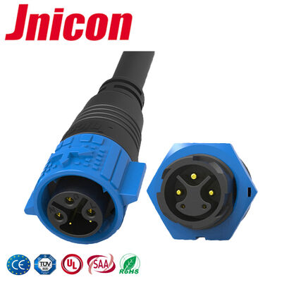 Conector de alimentação e dados M19 com montagem em painel 3+2 pinos 20A com bloqueio rápido à prova d'água