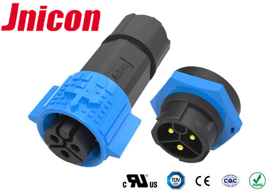 O Pin 20A do plástico 3 do preto azul Waterproof a avaliação da tensão da montagem 300V do painel de conectores